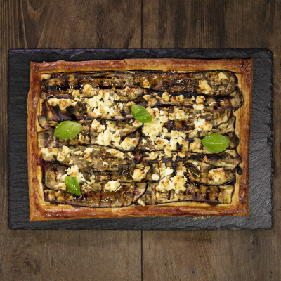 Torta di sfoglia con melanzane