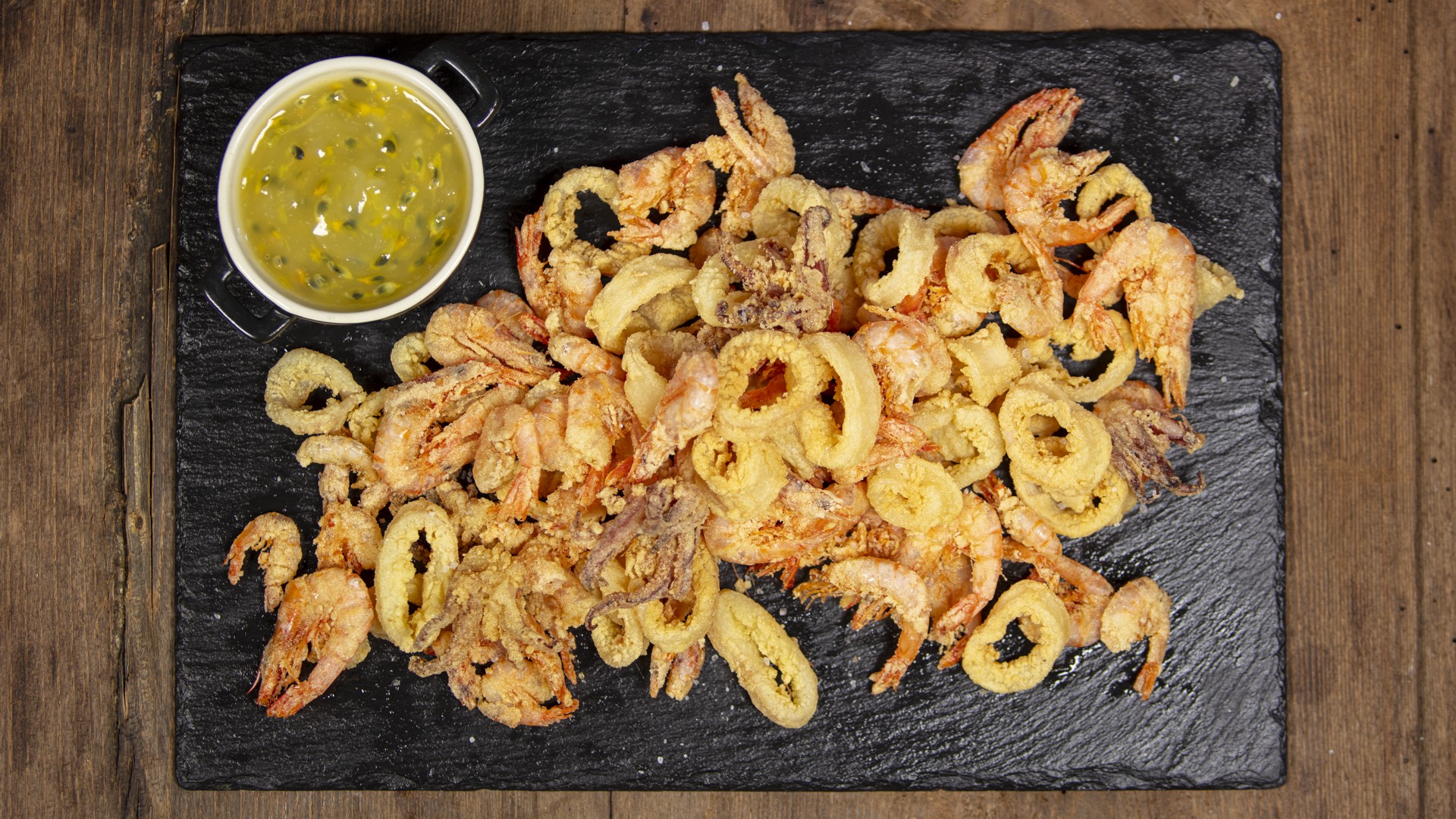 Frittura di calamari e gamberi
