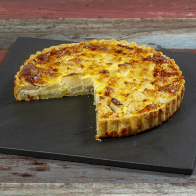 Torta salata con gorgonzola, pere e noci
