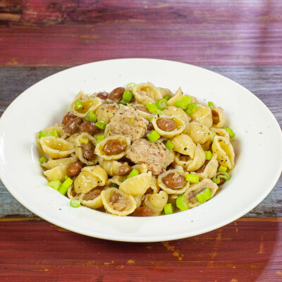 Conchiglie tonno e fagioli