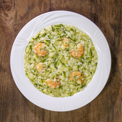 Risotto gamberi e zucchine